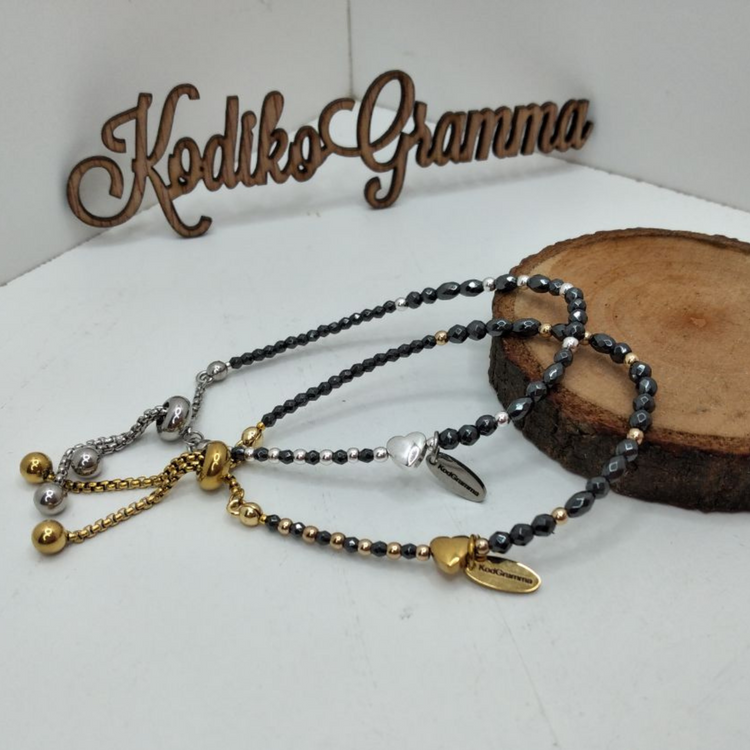 KodikoGramma – Armband mit Kettenverschluss und Perlen