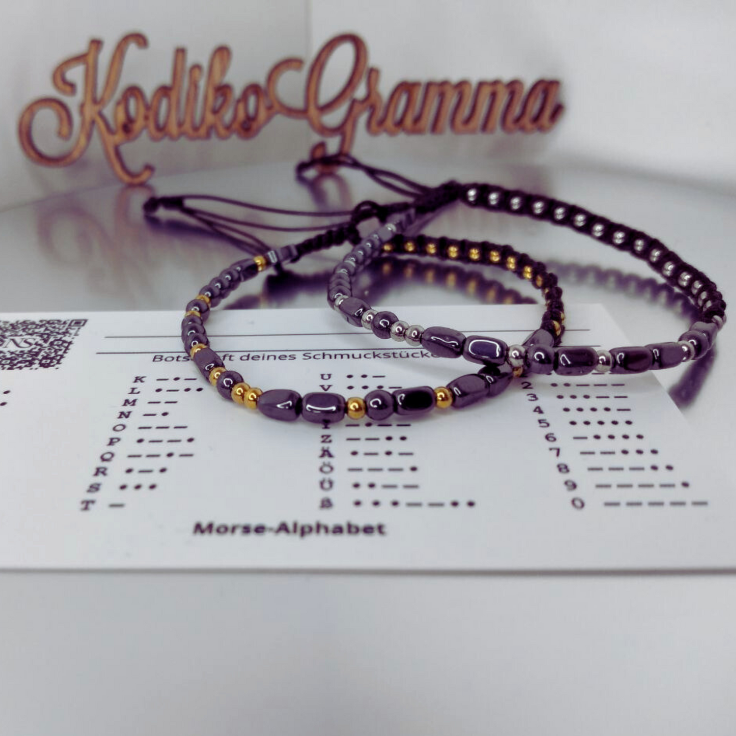 Armband zum Muttertag „Beste Mama“ mit Morsecode von KodikoGramma