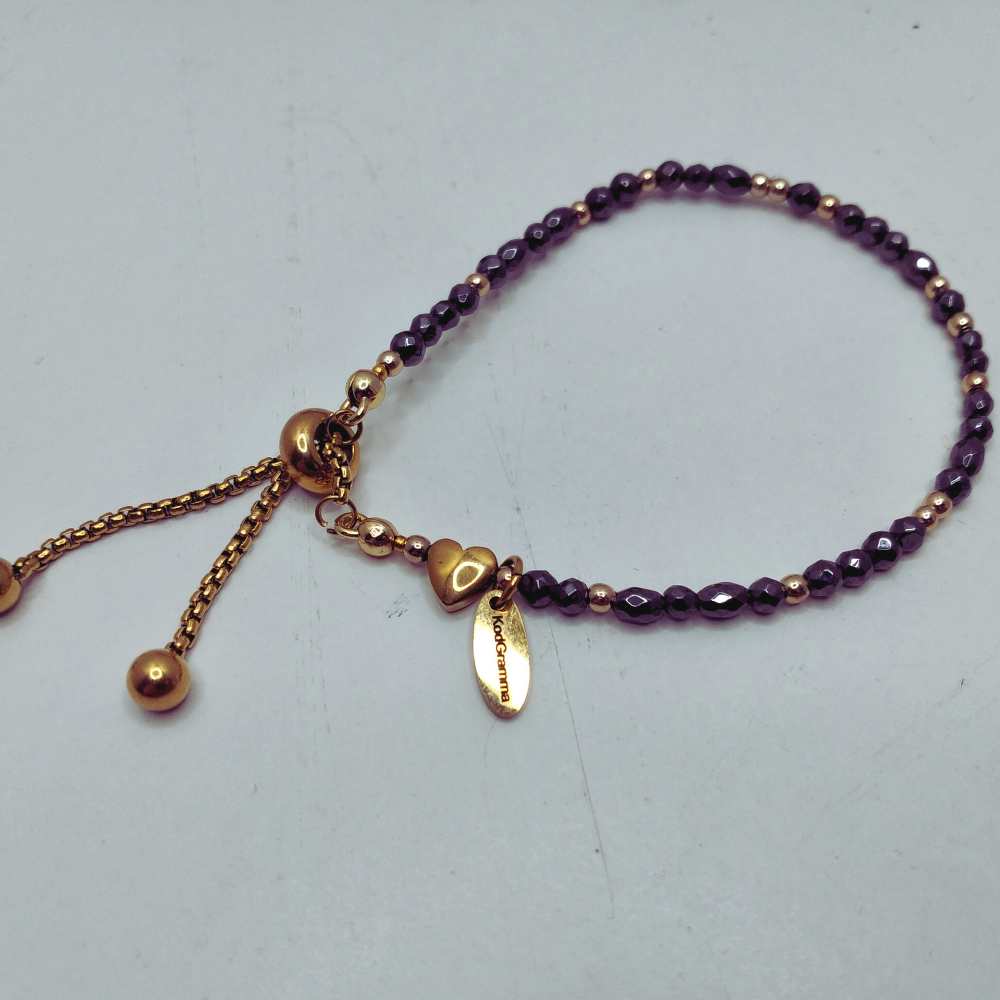 Armband Kodikogramm Ich liebe dich mit Morsecode-Perlen und Kettenverschluss