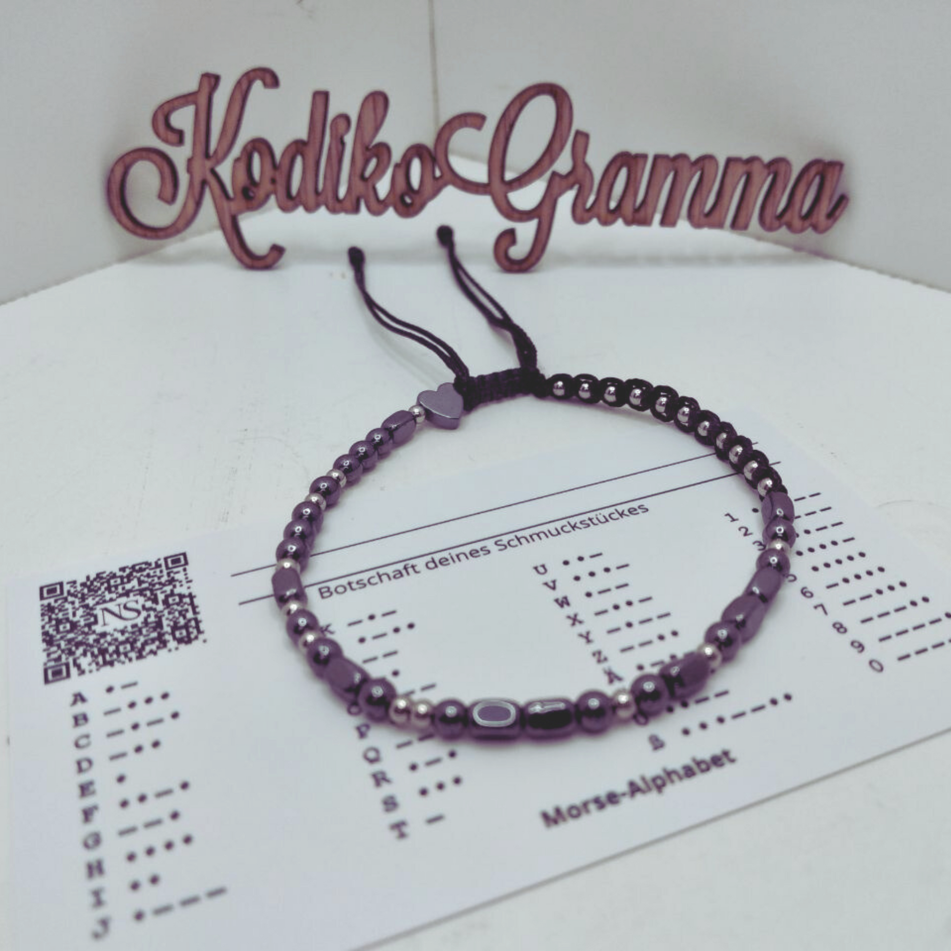 Herrenarmband "Bester Papa" mit Morsecode im Stil von KodikoGramma