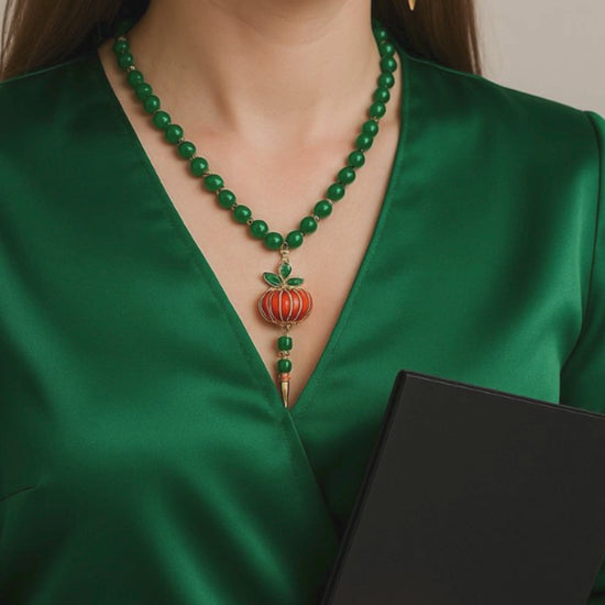 KodikoGramma Halloween Schmuck-Set mit Morse-Code Botschaft Hab Sonne im Herzen – Kette und Ohrringe